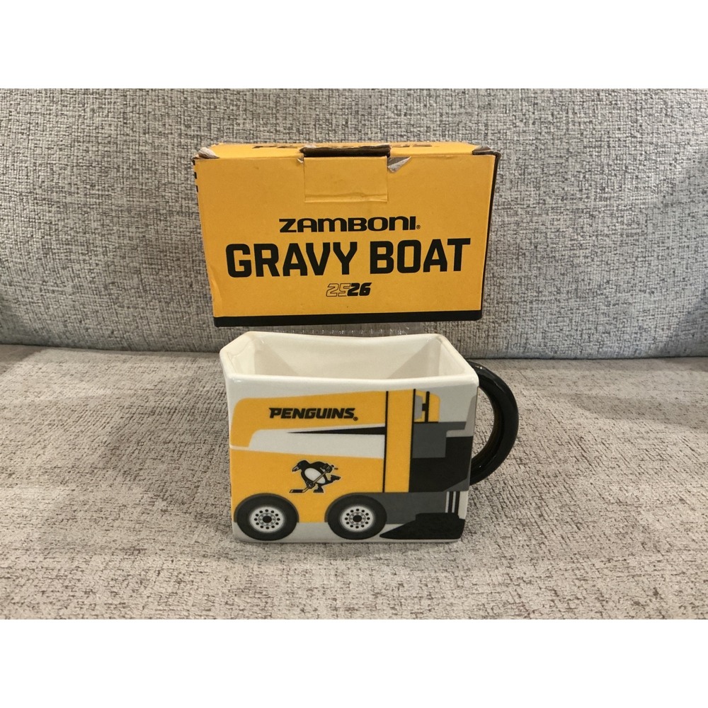 Pittsburgh Penguins Zamboni Machine Gravy Boat 2025 NHL Giant Eagle Ceramic New